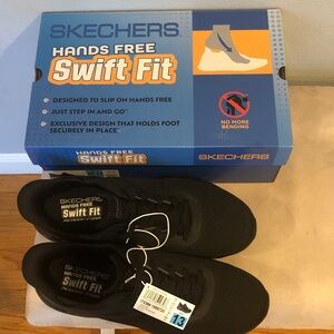 Skechers Men’s Black Swift fit Athletic Walking Shoes